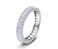 CZ Setting Rhodium Plated Silver Ring NSR-3226-RP